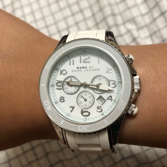Marc By Marc Jacobs White Jelly Sports Watch